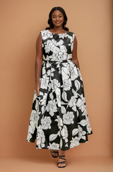 GG4112 Floral Maxi A-Line Dress